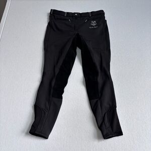 Horze Supreme Evonne Softshell Fullseat Winter Breeches Women's Sz 30 Black